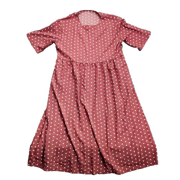 Women's Polka Dot Short Sleeve Baggy Knee length Maxi Dress 3XL - Picture 1 of 6